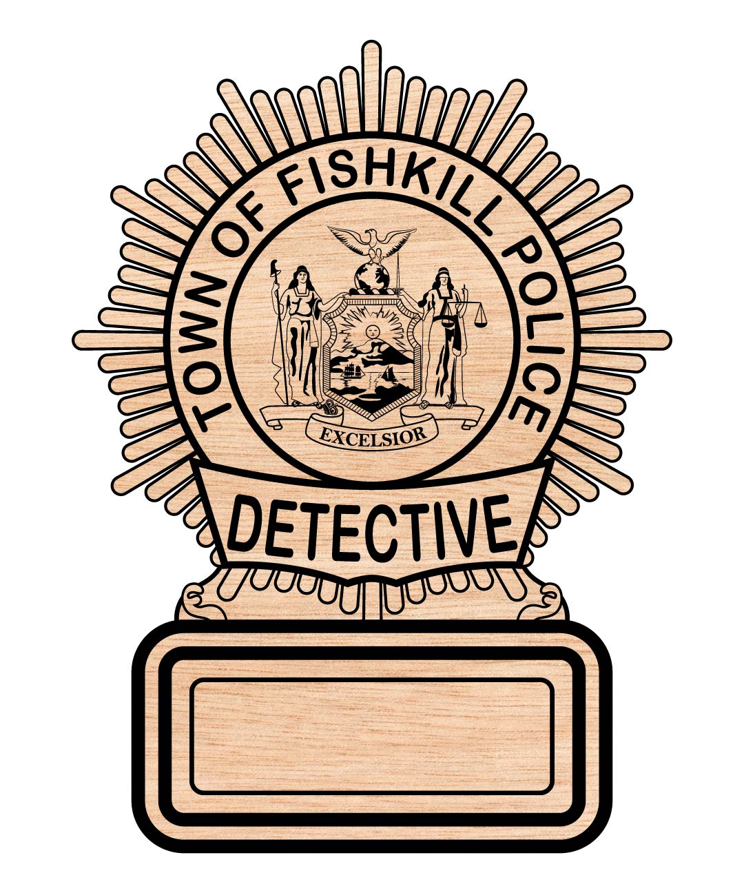 Fishkill Police Detective Badge SVG, Town of Fishkill Police Vector, NY Police Badge SVG, Law Enforcement Badge Design, Detective Emblem SVG, Police Shield Vector