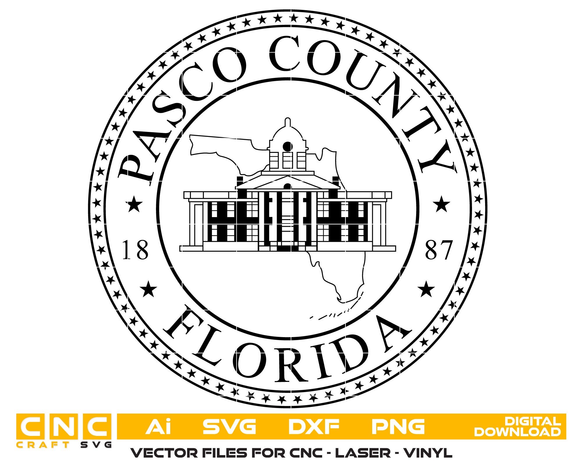 Flag of Pasco County, Florida Vector art