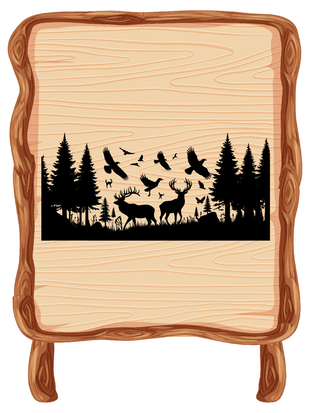 Deer Family Vector Art