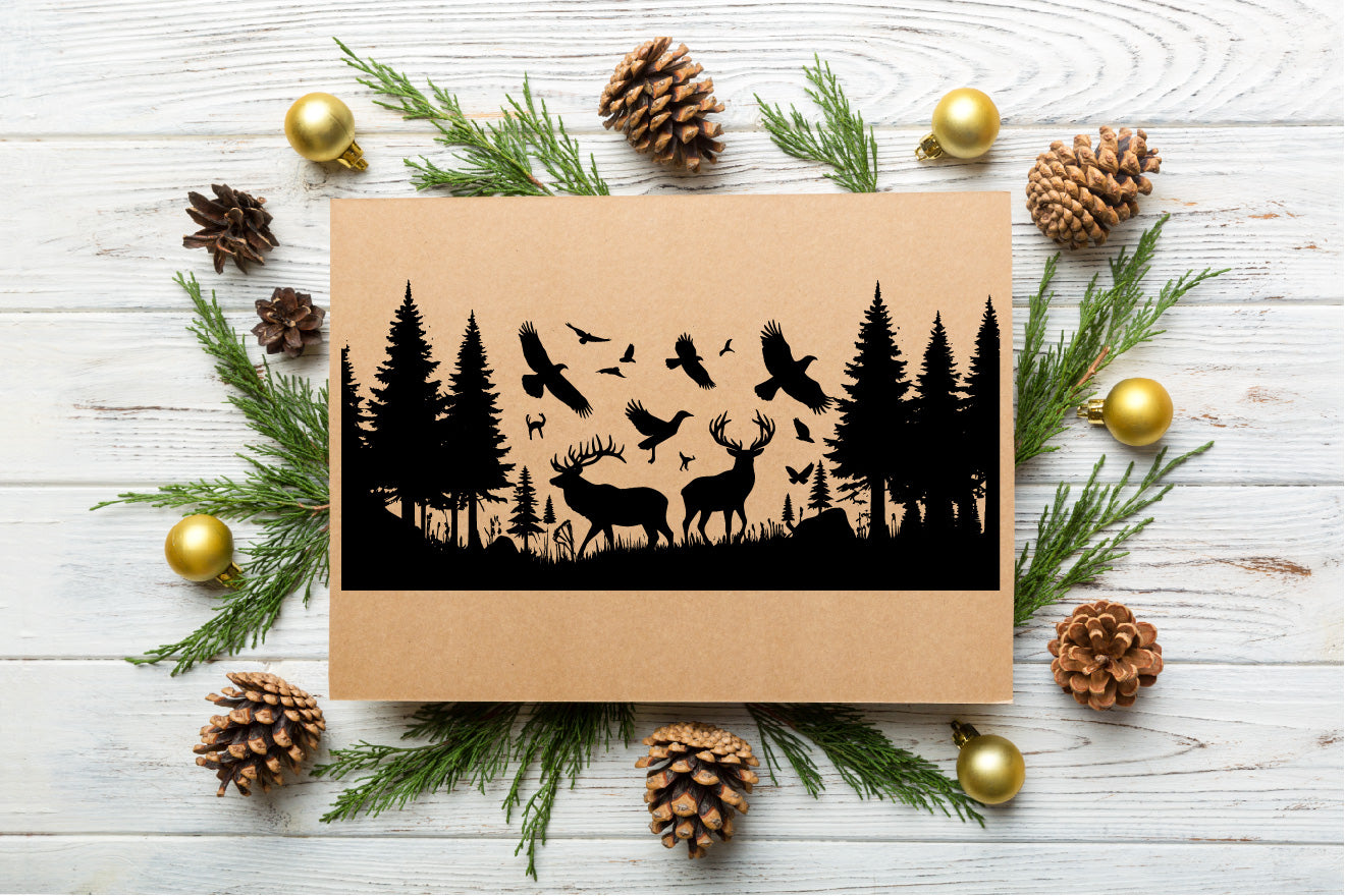 Deer Family Vector Art