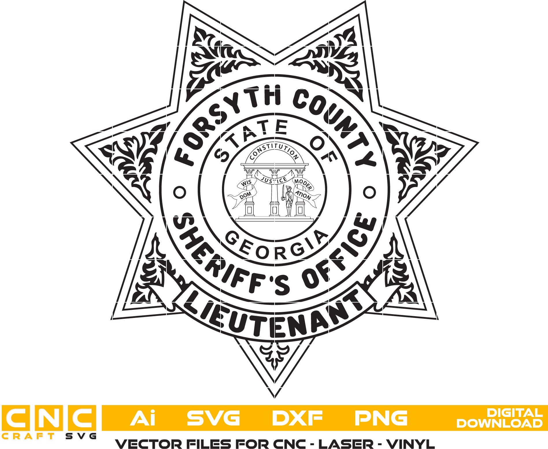 Forsyth County Sheriff Badge Vector art