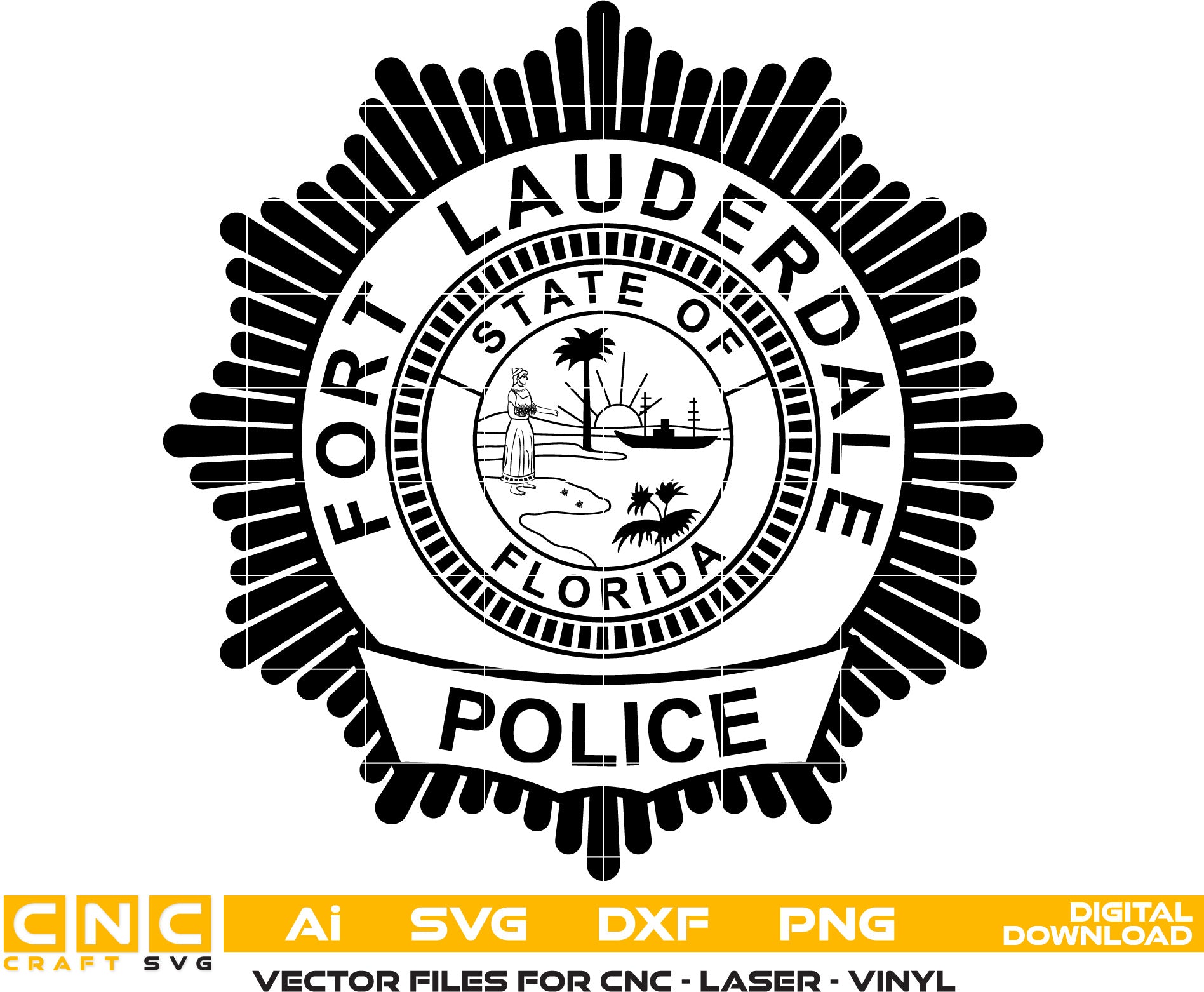 Flpd Patch Fort Lauderdale Florida Police Badge