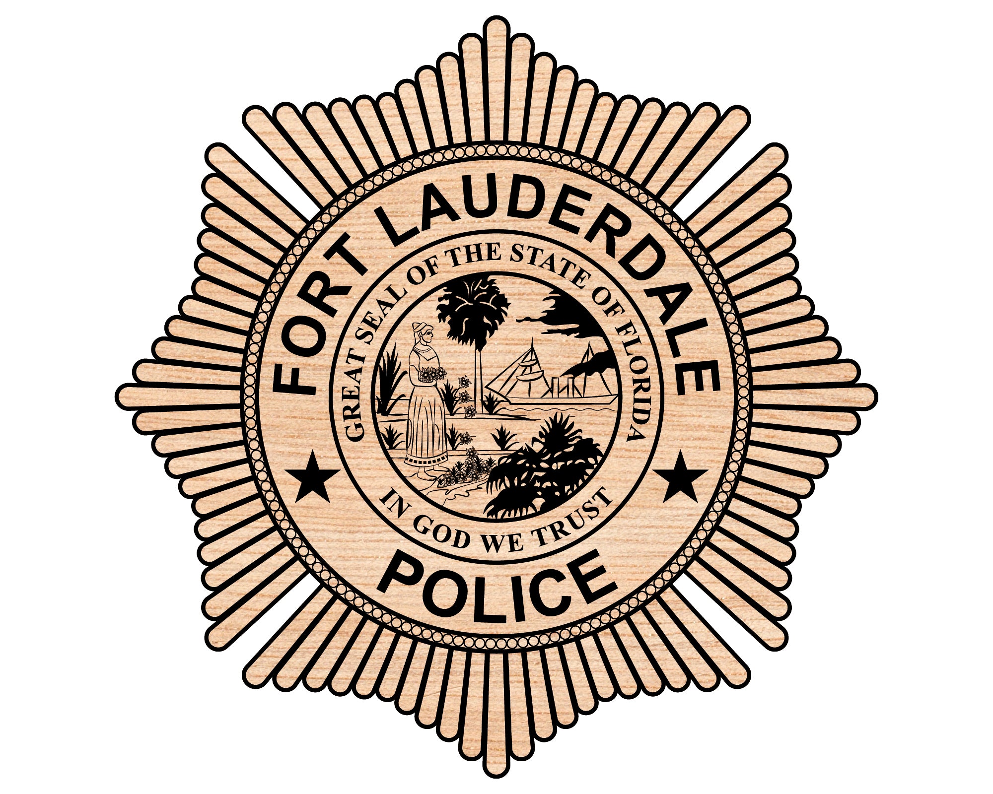 Fort Lauderdale Police Badge SVG, Florida Police Vector, Fort Lauderdale Badge Design, Law Enforcement SVG, Police Emblem Vector, Florida Badge Logo
