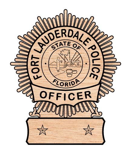 Fort Lauderdale Police Officer Badge SVG, Florida Police Badge Vector, Fort Lauderdale Law Enforcement Emblem, Police Officer Badge SVG Design, Florida Police Insignia