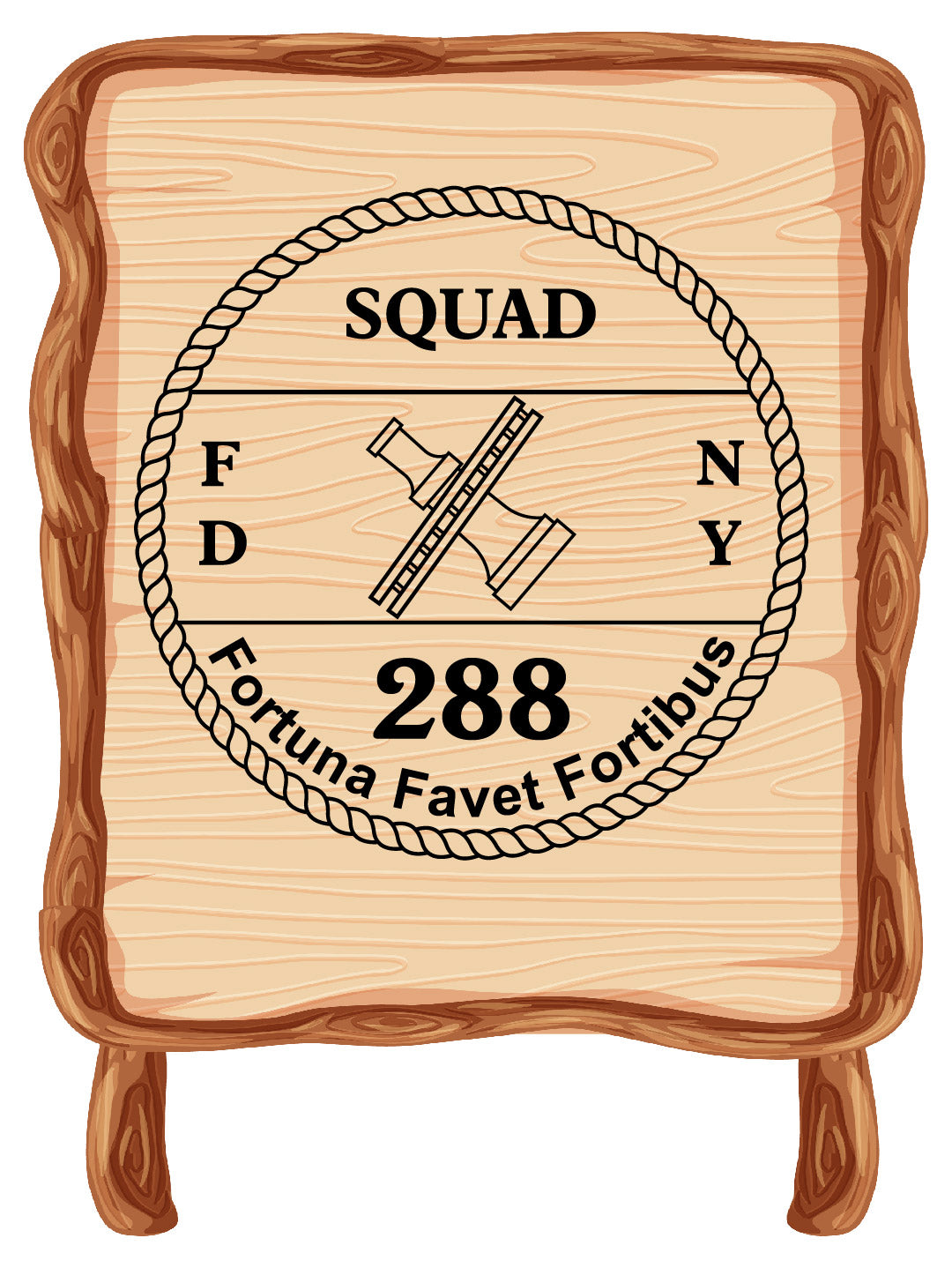 Fortuna Favet Fortibus Squad Logo SVG | Warrior Emblem Vector for CNC & Printing