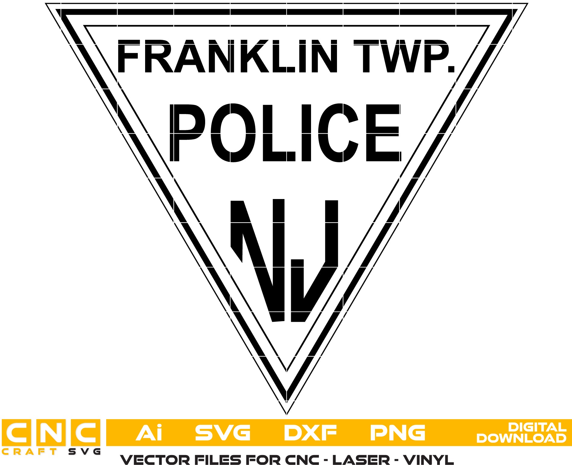 Franklin Twp Police Department Badge SVG | Law Enforcement Emblem for CNC & Printing