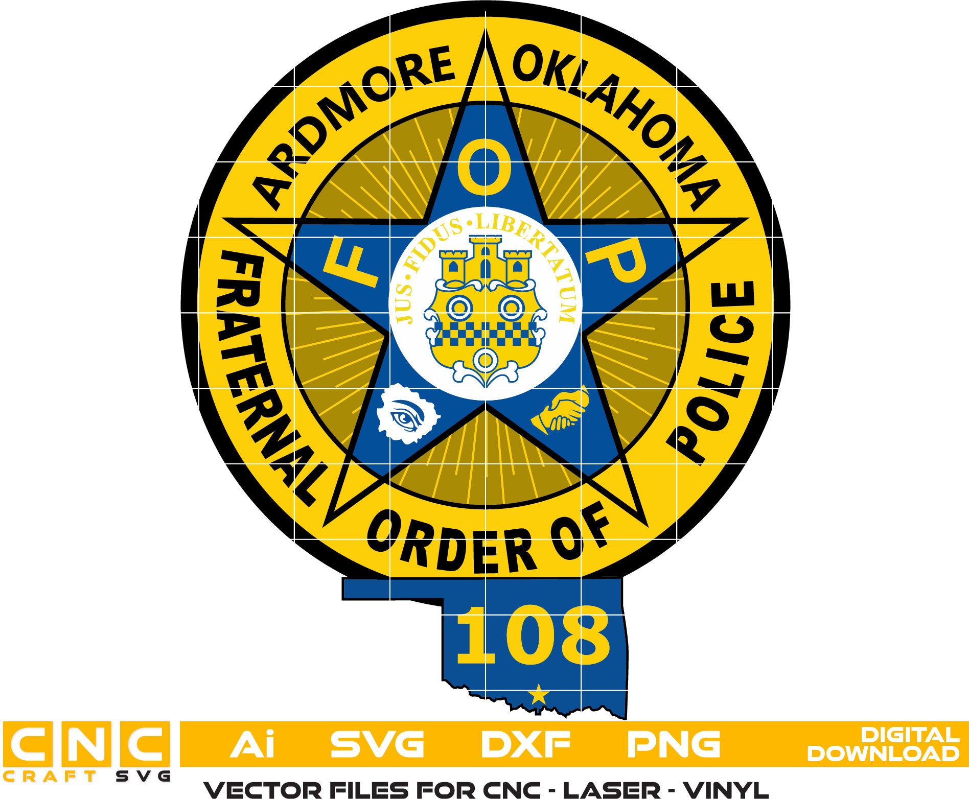 Fraternal Order of Police Badge/ Ardmore Oklahoma Police Badge