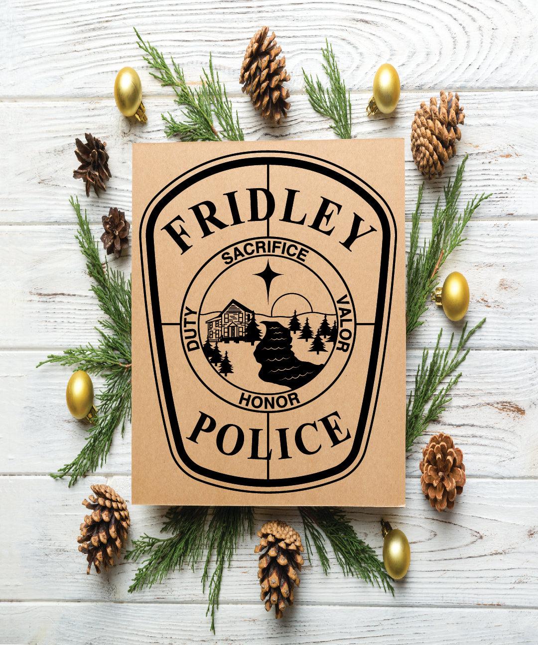 Fridley Police Badge SVG | Law Enforcement Emblem for CNC & Printing