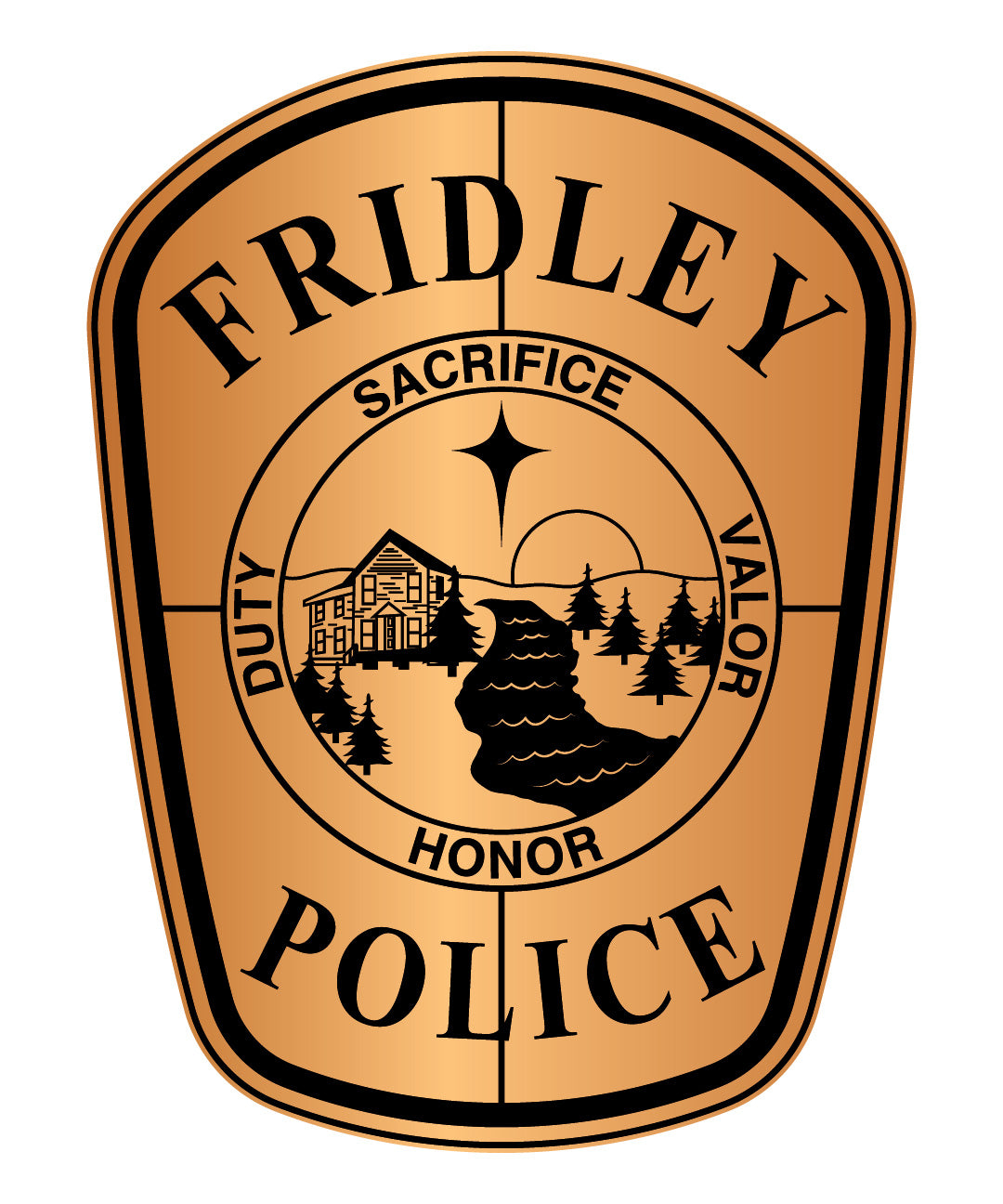 Fridley Police Badge SVG | Law Enforcement Emblem for CNC & Printing