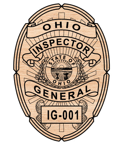 General Inspector Badge SVG, Ohio Inspector Badge Vector, Ohio General Inspector SVG Emblem, Ohio Law Enforcement Badge Logo SVG, #support