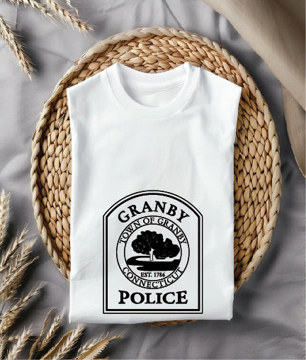 Granby Police Department Patch SVG digital download, Connecticut police emblem vector for Cricut, Silhouette, CNC, engraving, and crafting.