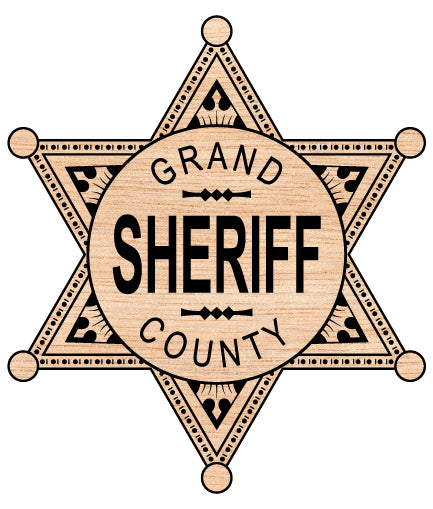 Grand County Sheriff Badge SVG, Sheriff Badge Vector, Grand County Law Enforcement Badge, Sheriff’s Office Badge SVG, Police Badge Vector