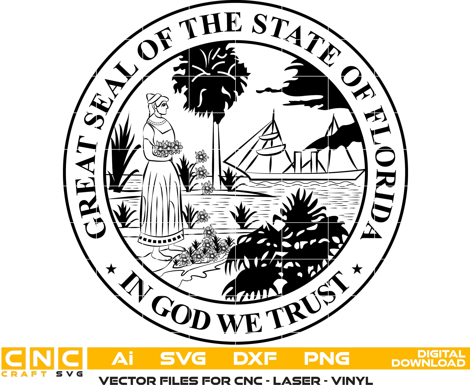 Florida Seal Vector Art