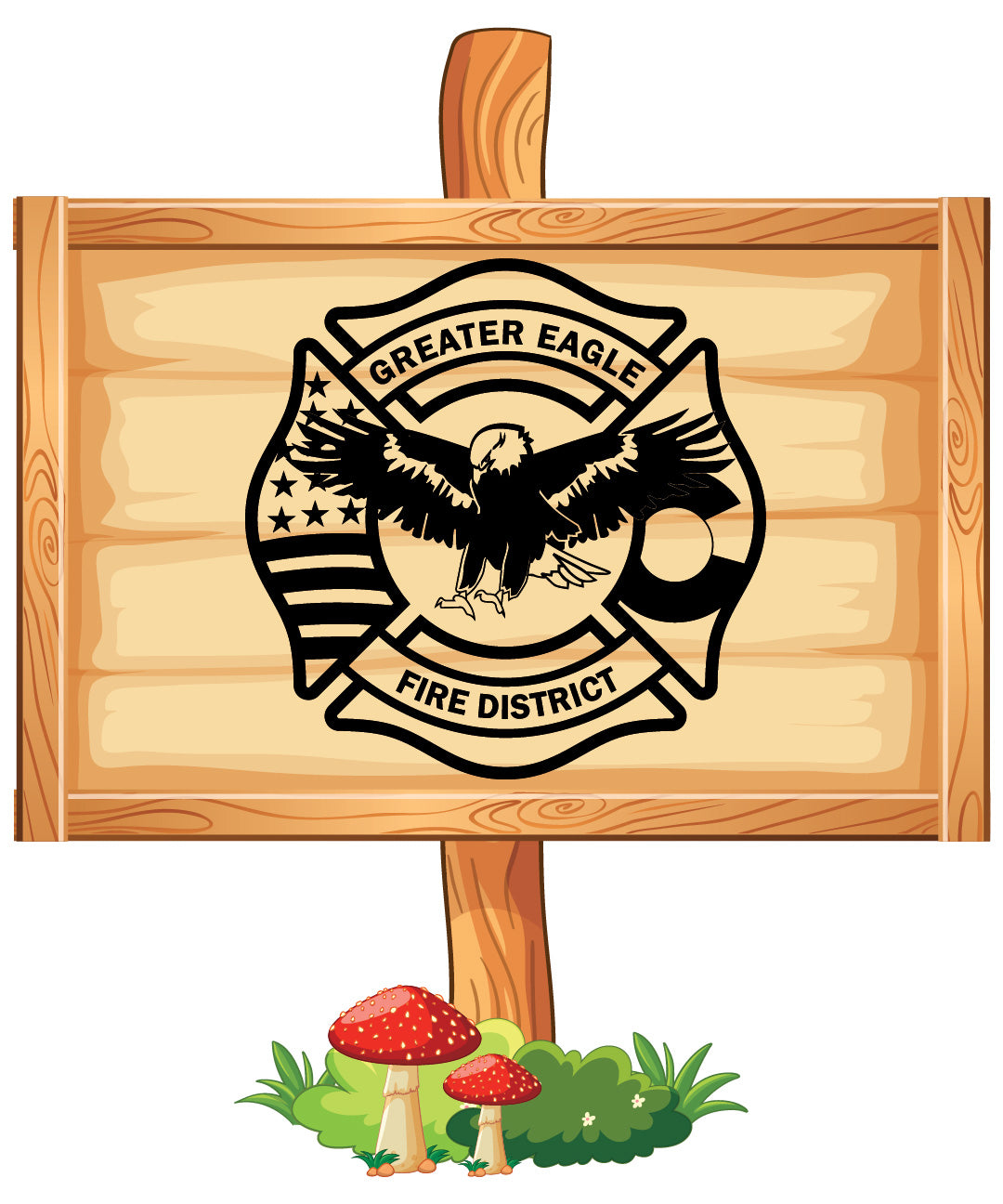 Greater Eagle Fire Protection District Badge SVG | Fire Department Vector for CNC & Printing