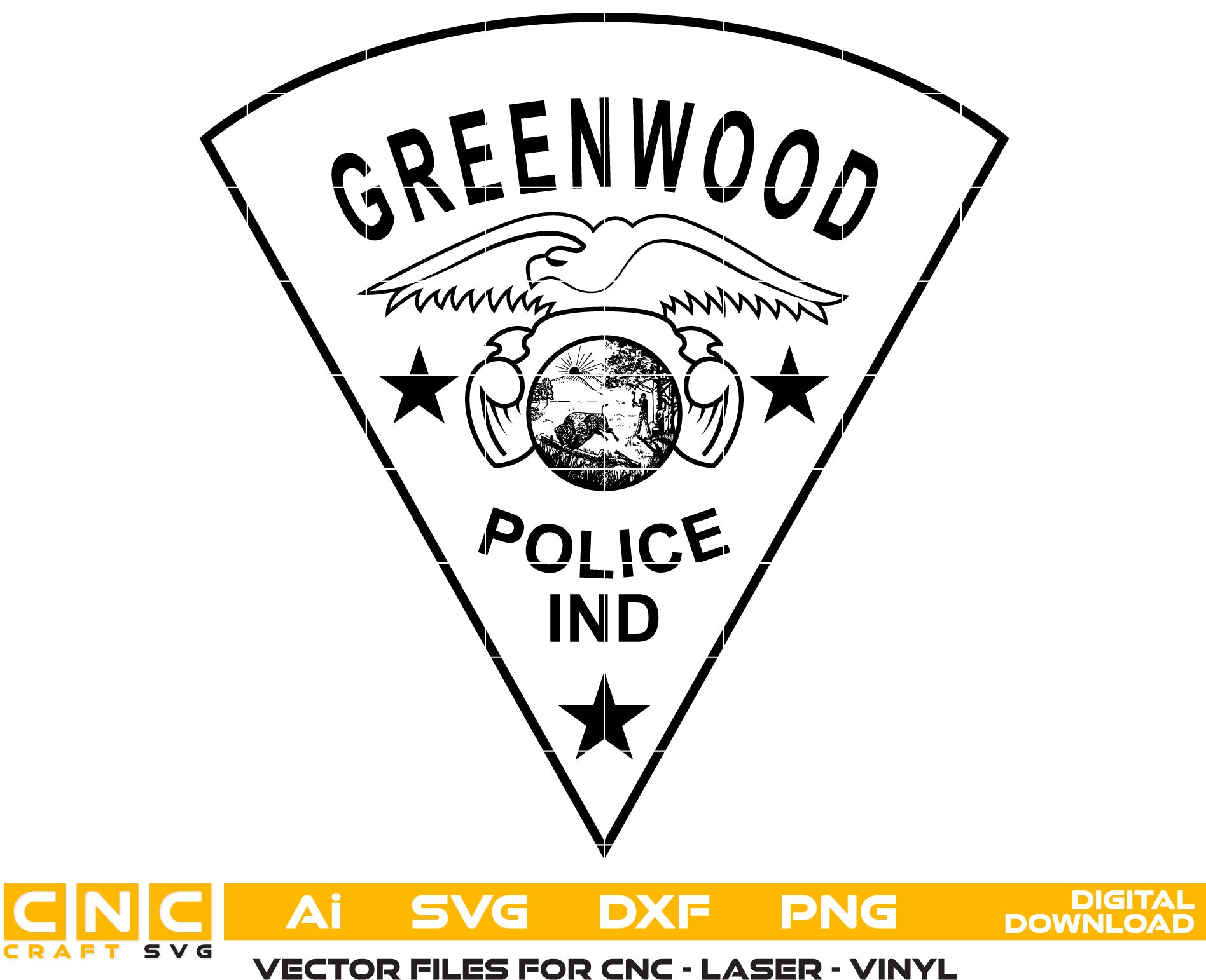 Greenwood Police Badge, Police Badge, Greenwood Police vector art