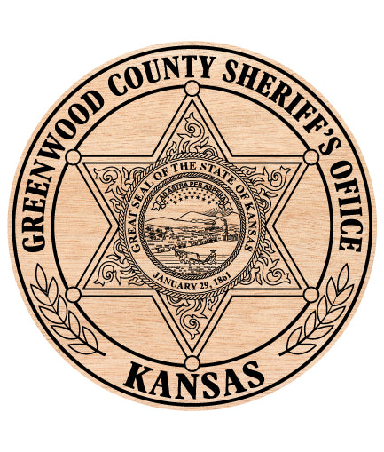 Greenwood County Sheriff’s Office Badge SVG, Kansas Sheriff Badge Vector, Greenwood County Law Enforcement Badge, Sheriff’s Office Badge SVG, Police Badge Vector