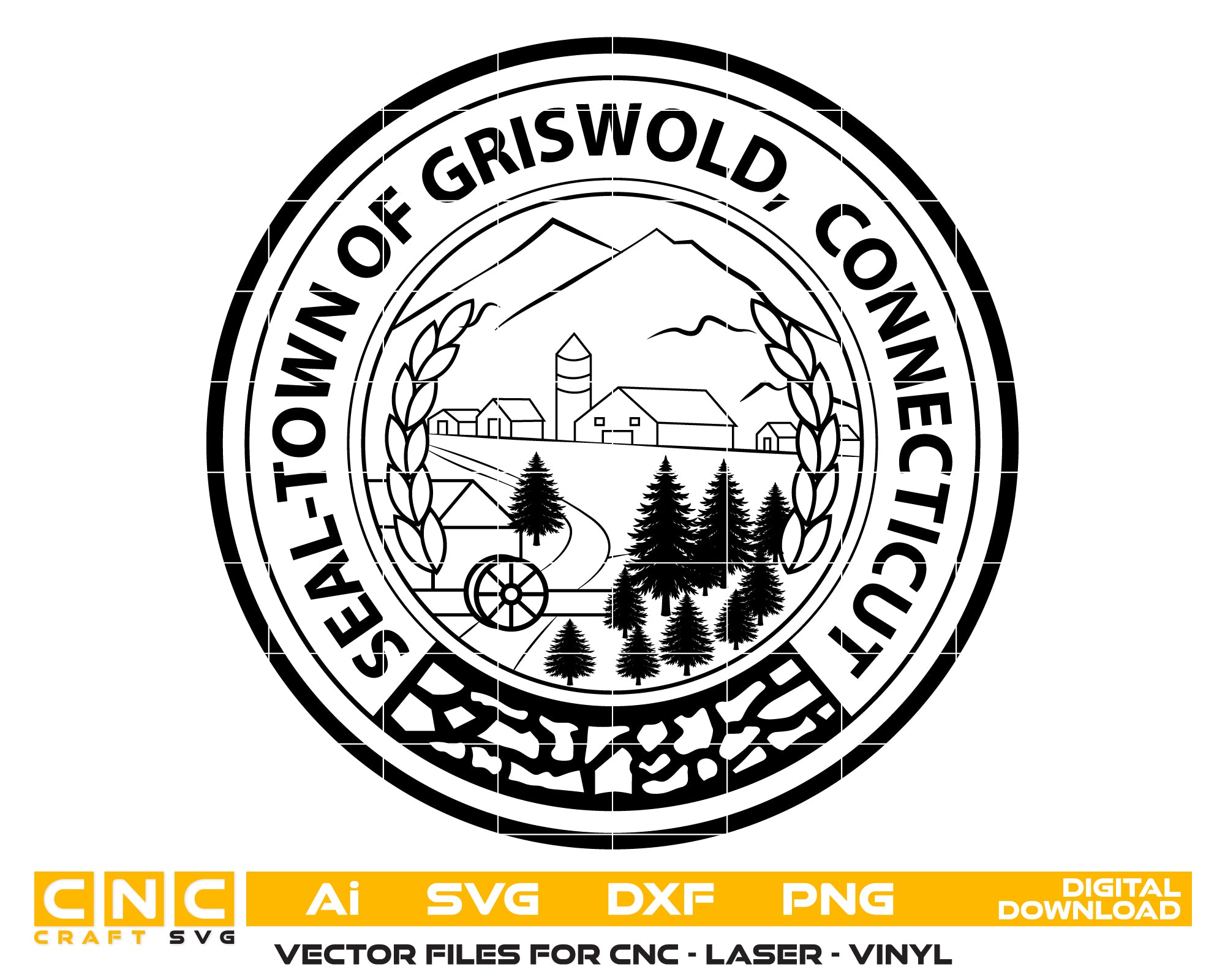 Town of Griswold Seal SVG
Griswold Town Seal Vector
Town Seal Emblem Design
Municipal Seal SVG Griswold
Griswold Official Seal Emblem