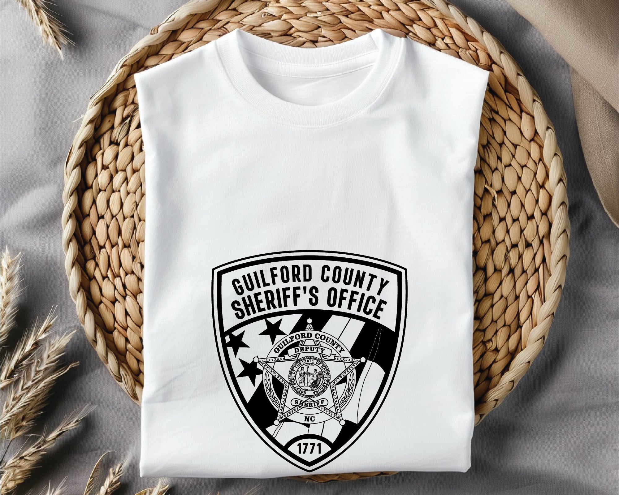 Guilford County Sheriff Patch SVG, North Carolina Sheriff Vector, Guilford County Police SVG, Law Enforcement Patch Design, NC Sheriff Logo, Sheriff Badge SVG