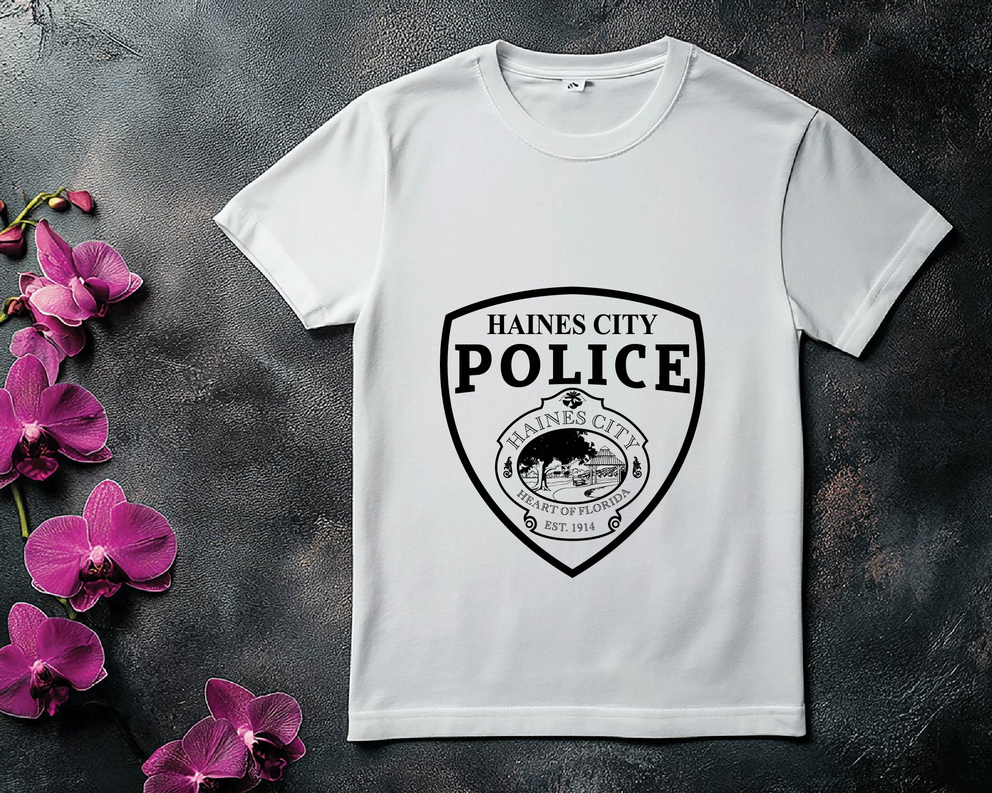 Haines City Police Patch SVG, Haines City FL Police Vector, Florida Police Patch SVG, Law Enforcement Patch Design, Police Emblem Vector, FL Police Logo SVG