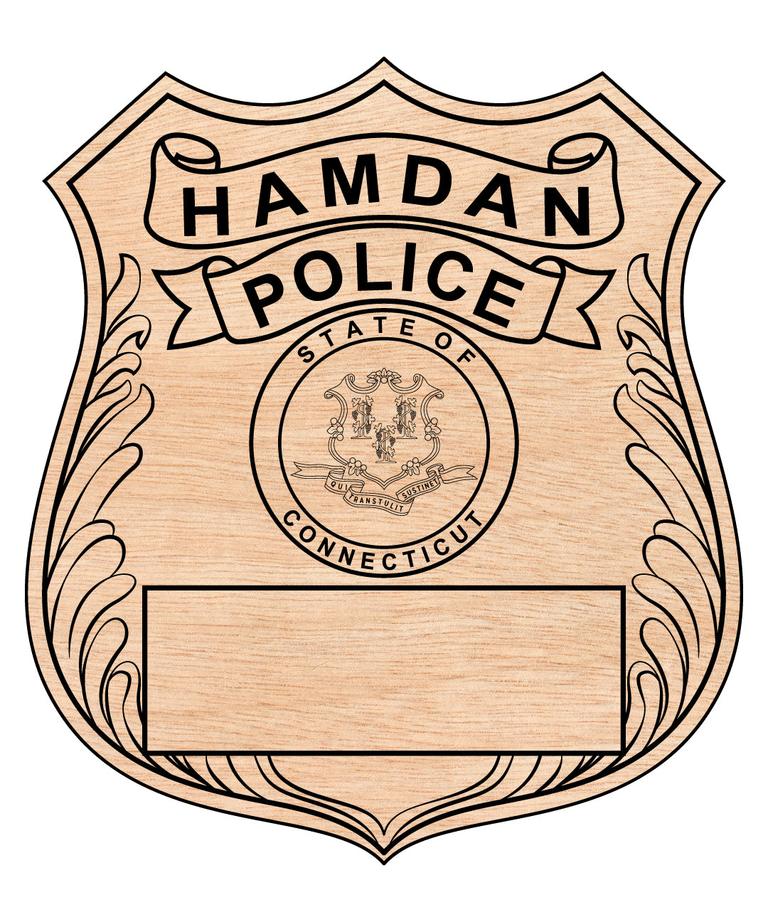Hamden Police Badge SVG, Connecticut Police Badge Vector, Hamden Police Department Badge, Law Enforcement Badge SVG, Connecticut Police Officer Badge Vector