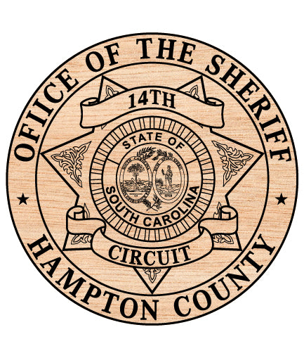 Hampton County Sheriff’s Office 14th Circuit Badge SVG, Hampton SC Sheriff Emblem Vector, 14th Circuit Sheriff Badge SVG, South Carolina Sheriff Badge, Hampton County Sheriff Logo