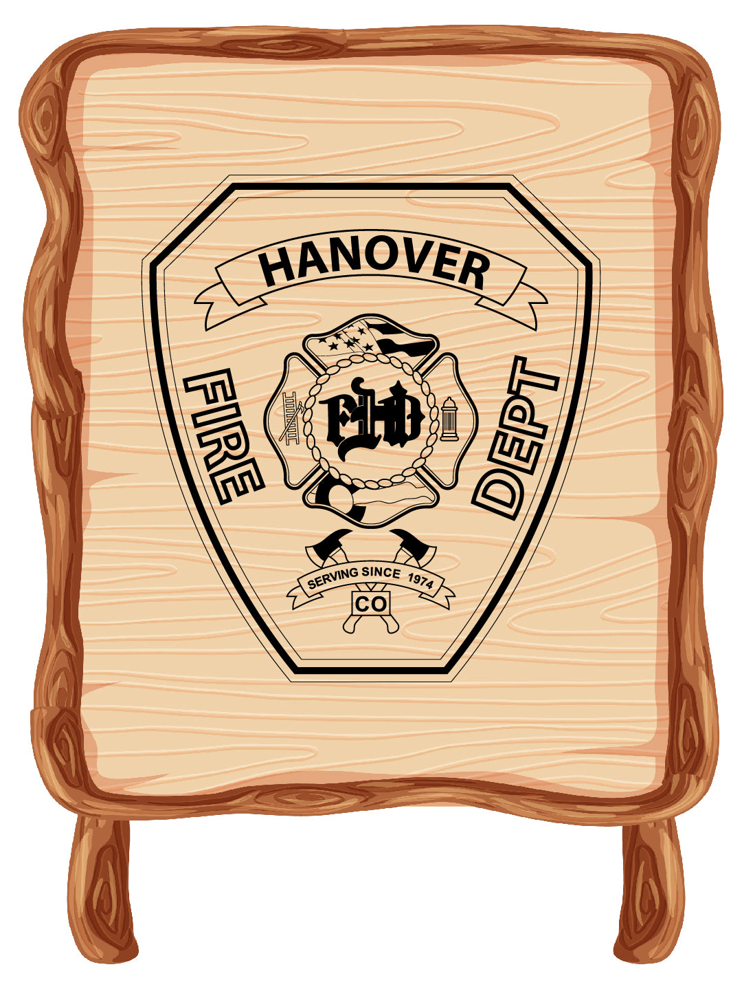 Hanover Fire Department Badge SVG | Firefighter Vector for CNC, Laser Engraving & Vinyl