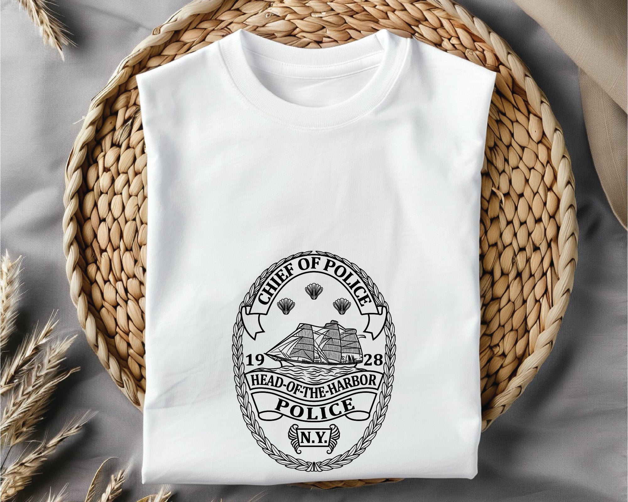 Harbor Police Chief Badge SVG, Harbor Police Badge Vector, Police Chief Emblem SVG, Law Enforcement Badge Vector, Harbor Chief Logo SVG, Police Insignia Vector