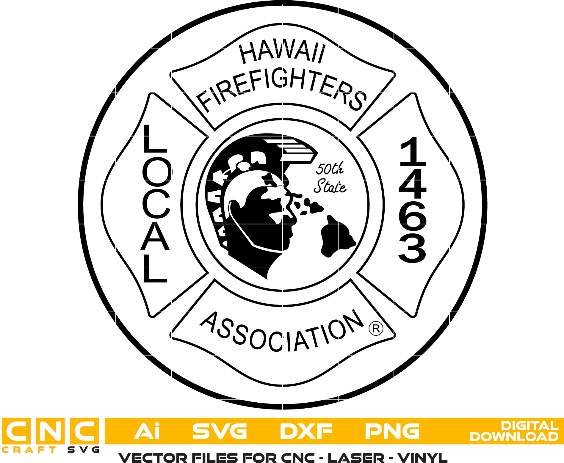 Hawaii Fire Fighters Association Logo