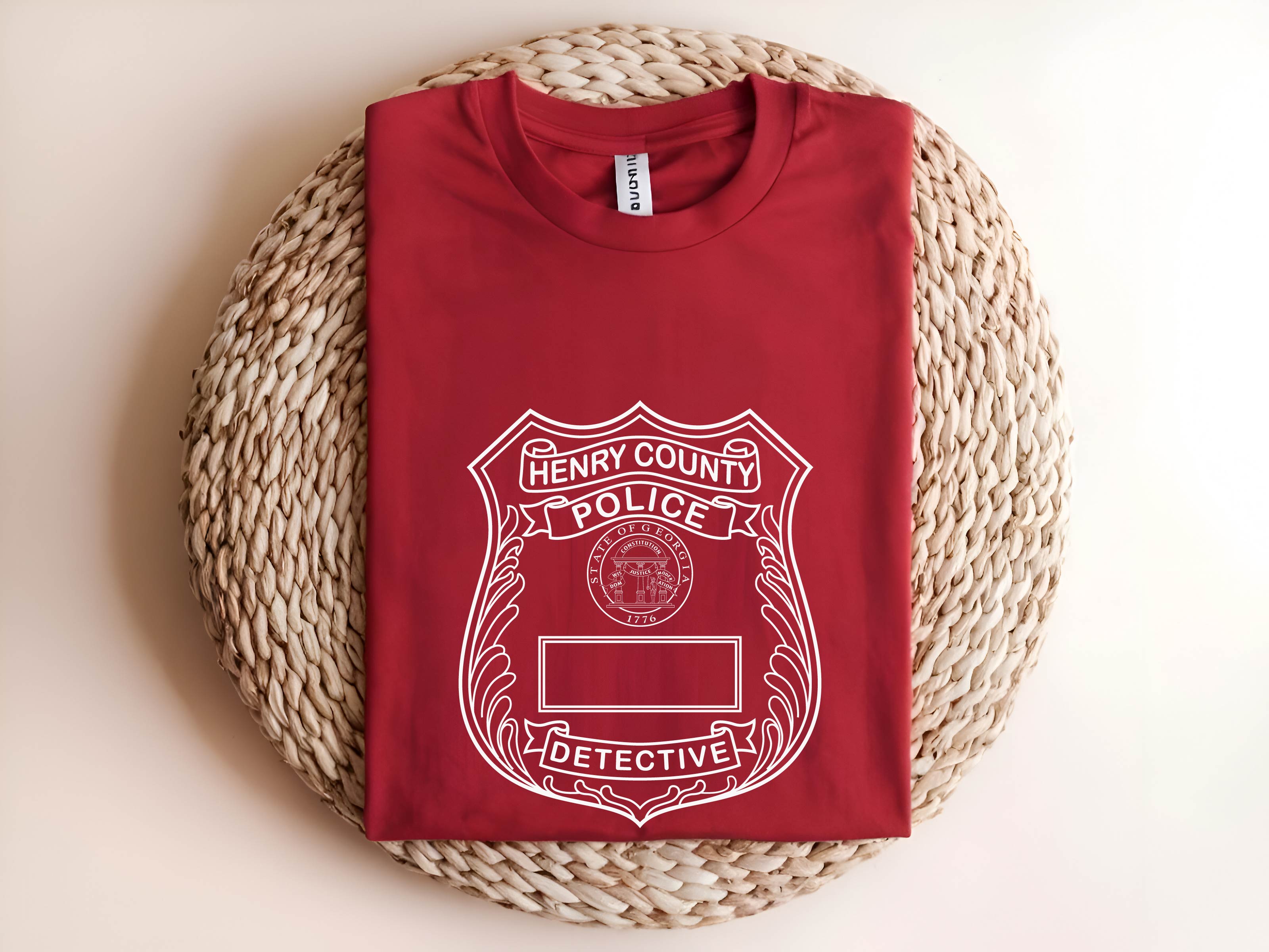 Henry County Police Department Detective Badge SVG, Henry County Detective Badge Vector, Police Detective Badge SVG, Law Enforcement Detective Emblem, Police Shield Vector, Badge Engraving File