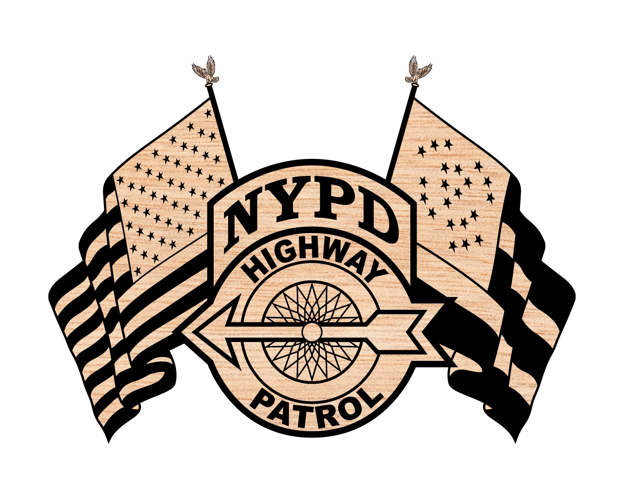 NYPD Highway Patrol Logo SVG digital download, New York Police Highway Patrol badge vector design for Cricut and Silhouette.