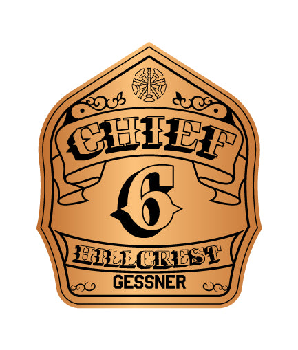 Hillcrest Fire Chief Helmet Shields Badge
