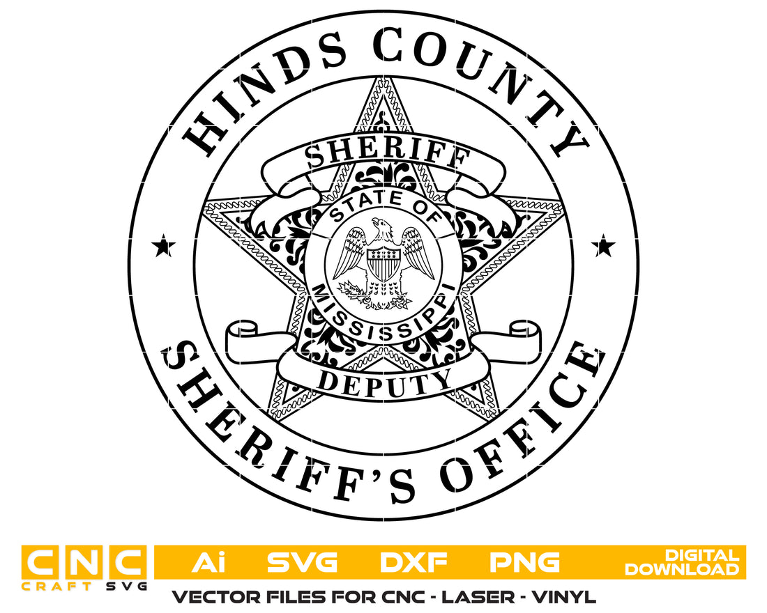 Hinds County Mississippi Deputy Sheriff Badge