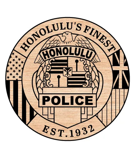 Honolulu Police Department Badge SVG Hawaii Law Enforcement Vector