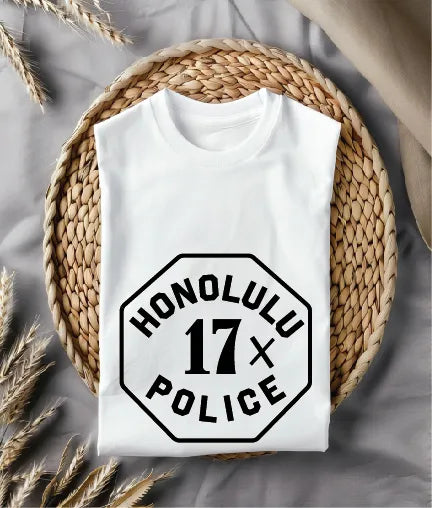Honolulu Police Badge SVG Hawaii 17X Octagon Vector