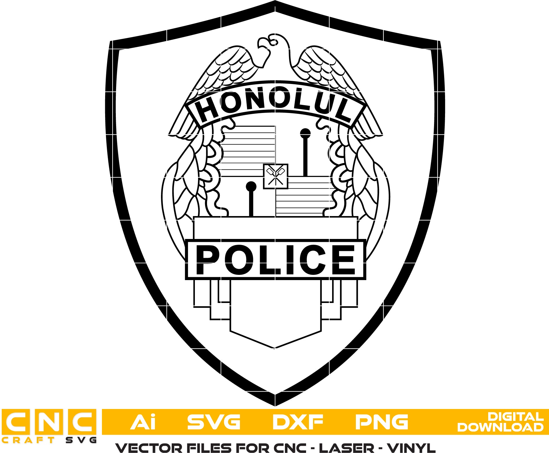 Honolulu Police Department Patch Vector art Digital file