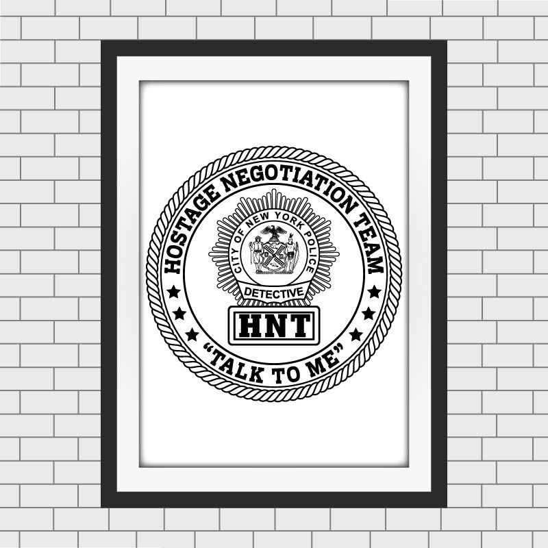 NYPD Hostage Negotiation Team Badge SVG, New York Police HNT Badge Vector, NYPD Detective Badge SVG, Hostage Negotiation Unit Logo, Police Badge SVG New York, NYPD Vector Emblem