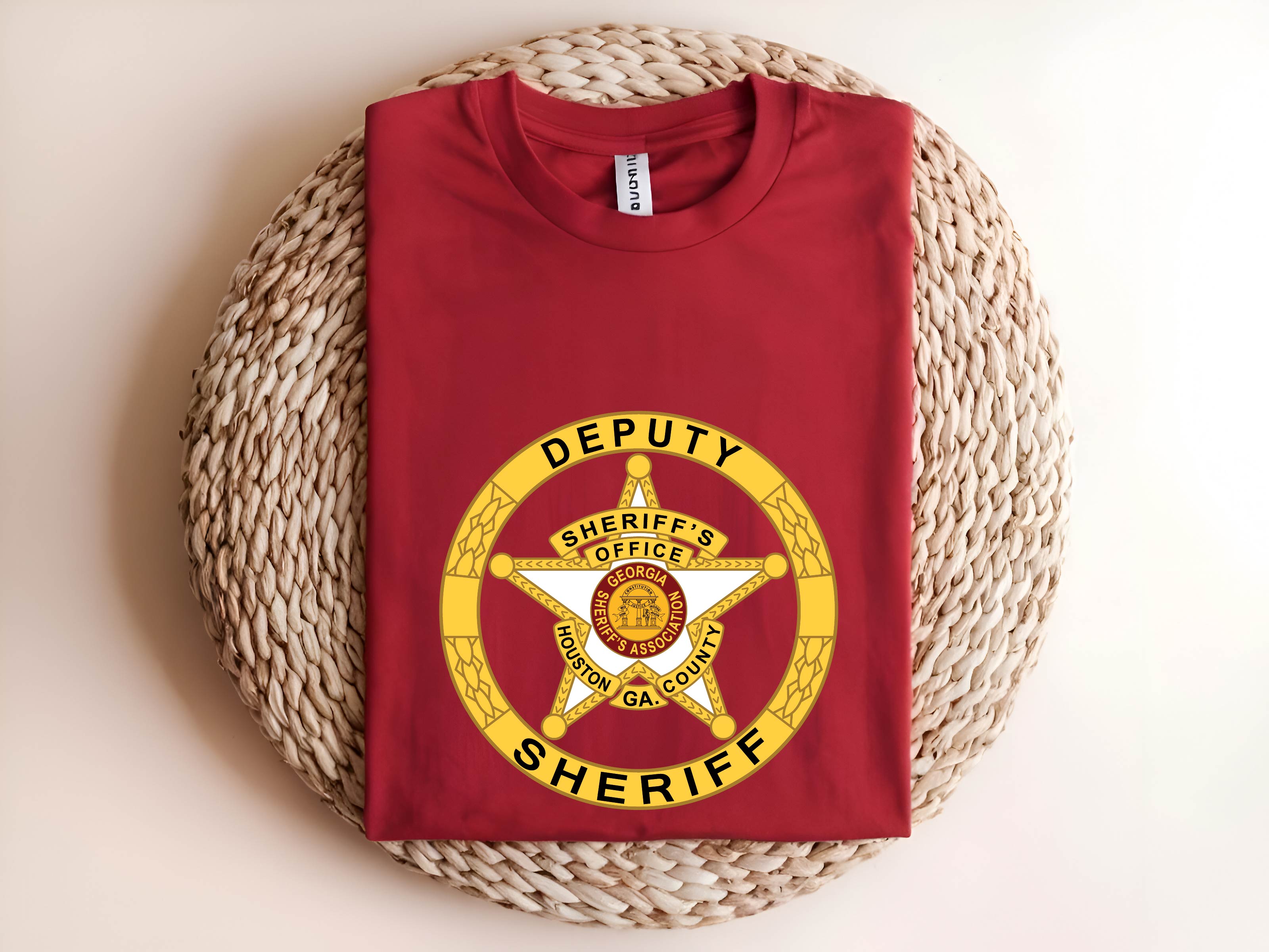 Houston County Deputy Sheriff Badge SVG, Sheriff Badge Color Vector, Deputy Sheriff Logo SVG, Law Enforcement Badge Color File, Police Badge Printing Vector, Engraving Badge Design