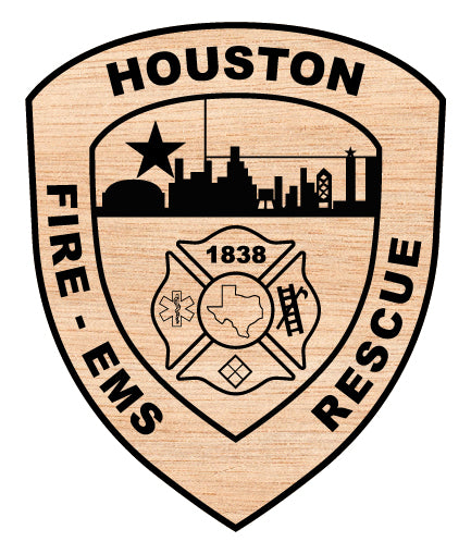 Houston Fire Department Patch SVG, HFD Firefighter Emblem Vector, Houston Fire Patch Design, Fire Department Logo SVG, Firefighter Badge Patch Vector File