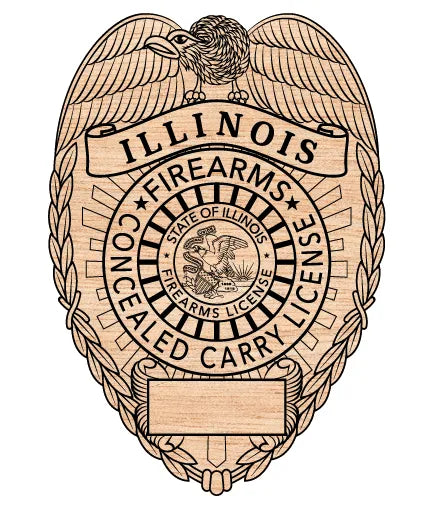 Illinois Firearms Concealed Carry License Badge SVG Vector