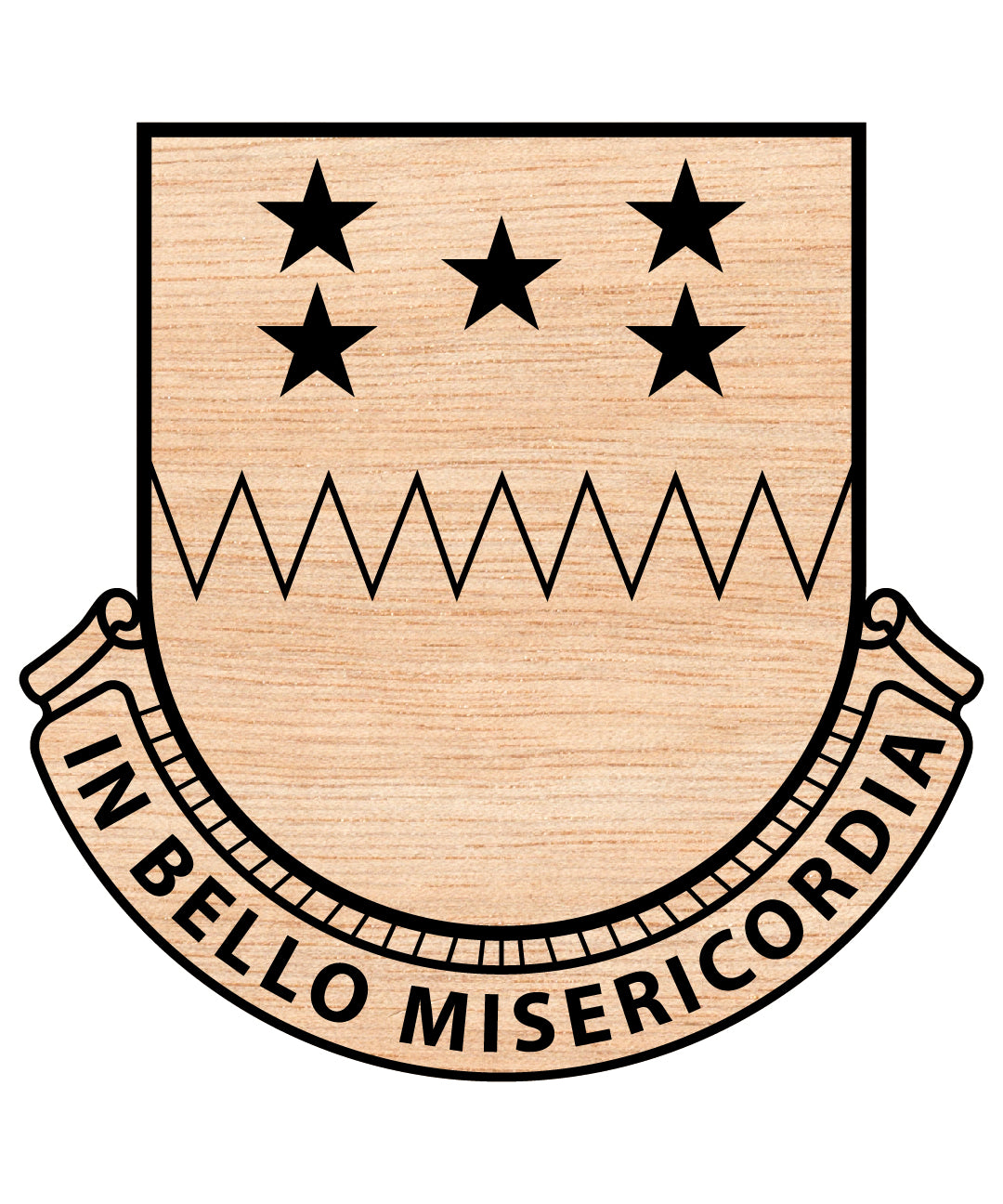 In Bello Misericordia Logo SVG, Heraldic Emblem Vector, Classic Coat of Arms SVG, In Bello Misericordia Badge, Historical Emblem Design