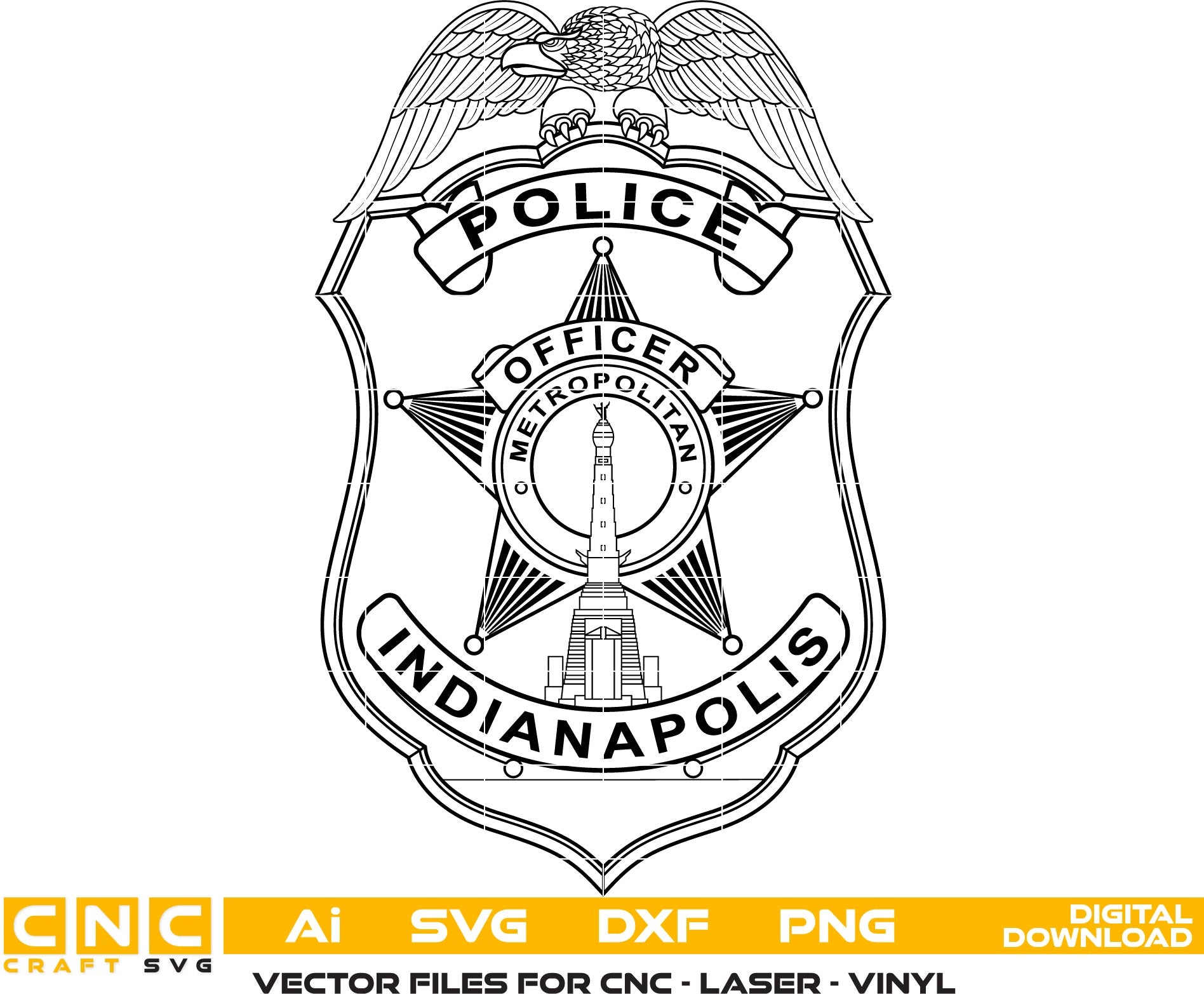 Indianapolis Metropolitan Police Badge