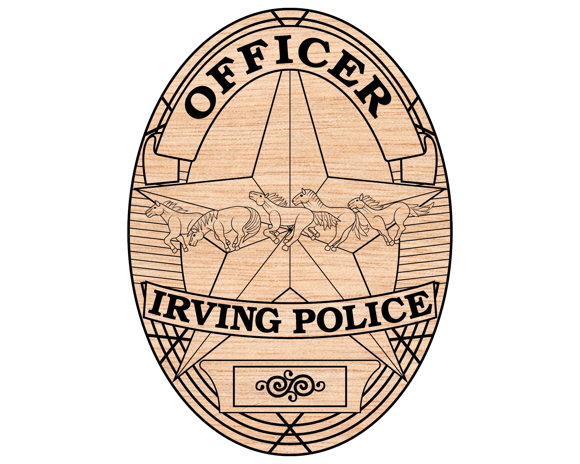 Irving Police Officer Badge SVG, Irving Police Vector File, Irving Law Enforcement Logo, Police Badge SVG for Engraving, Irving Police Design
