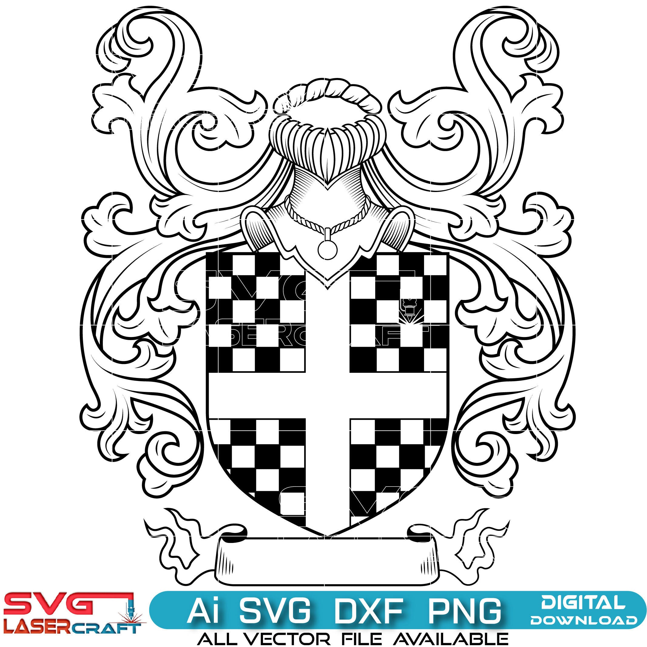 Family Crest & Coat of Arms  Vector Art