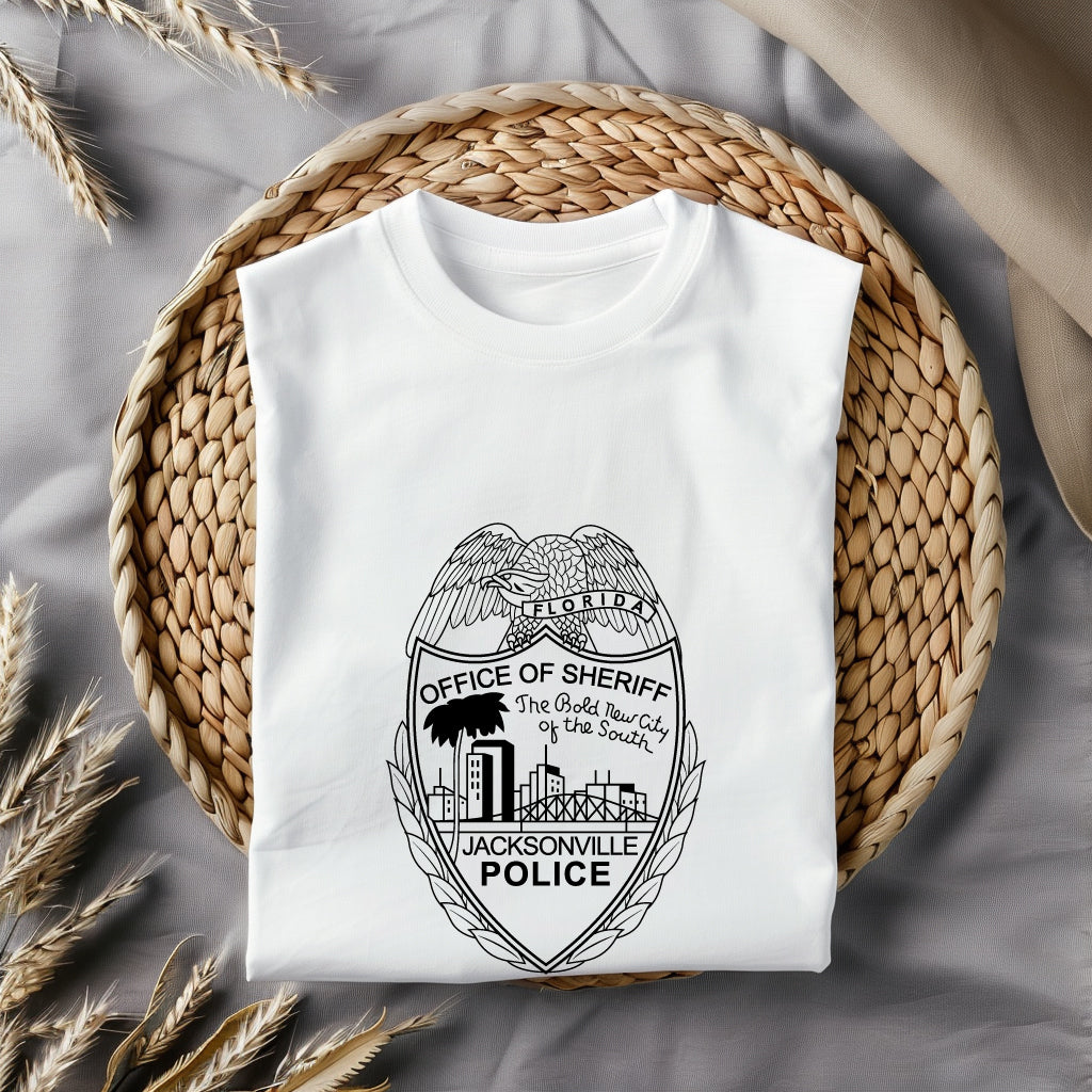 Jacksonville Police Officer Sheriff Badge SVG, Florida Law Enforcement Emblem, Jacksonville Sheriff Badge Vector, Police Officer Badge SVG, Jacksonville FL Badge