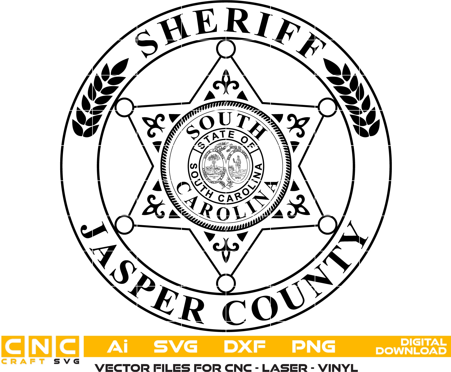 Jasper County Sheriff Badge Digital File