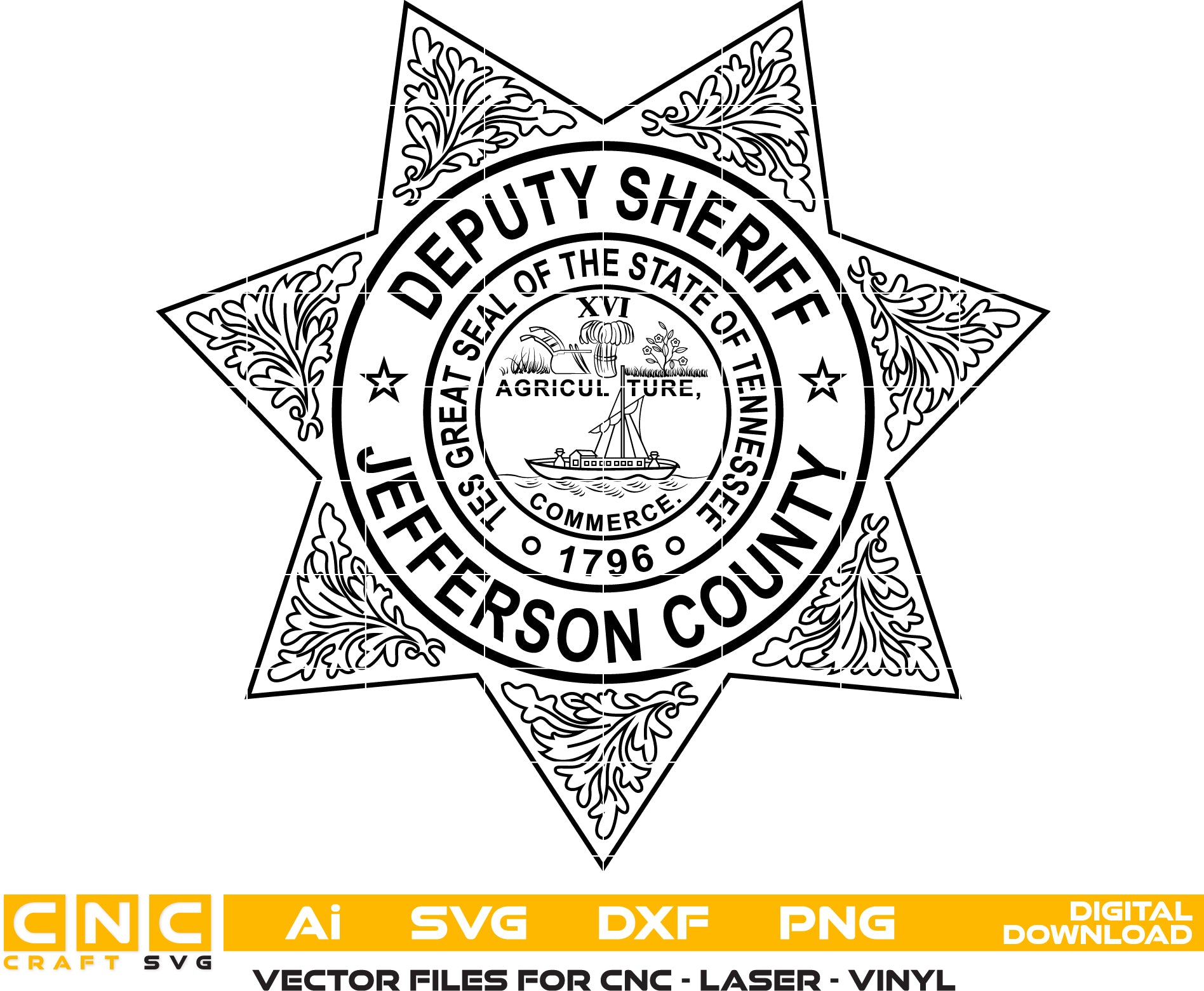 Jefferson County, Tennessee Deputy Sheriff Badge