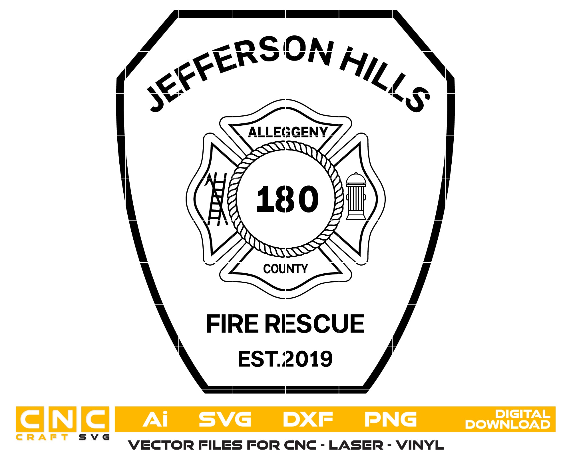 Jefferson Hills Fire Rescue Patch SVG, Fire Department Patch Vector, Jefferson Hills Fire Rescue Badge, Firefighter Patch SVG, Fire Rescue Patch Vector