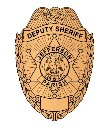 Jefferson Parish Deputy Sheriff Badge SVG, Louisiana Sheriff Badge Vector, Jefferson Parish Law Enforcement SVG, Louisiana Deputy Emblem, Sheriff Badge Design