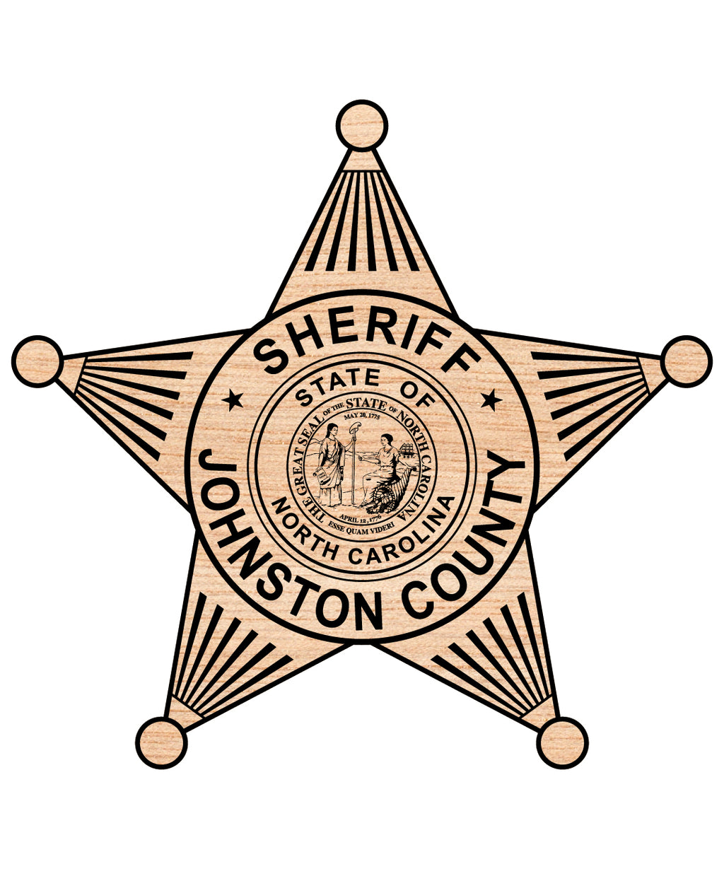 Johnston County North Carolina Sheriff Badge SVG – Law Emblem