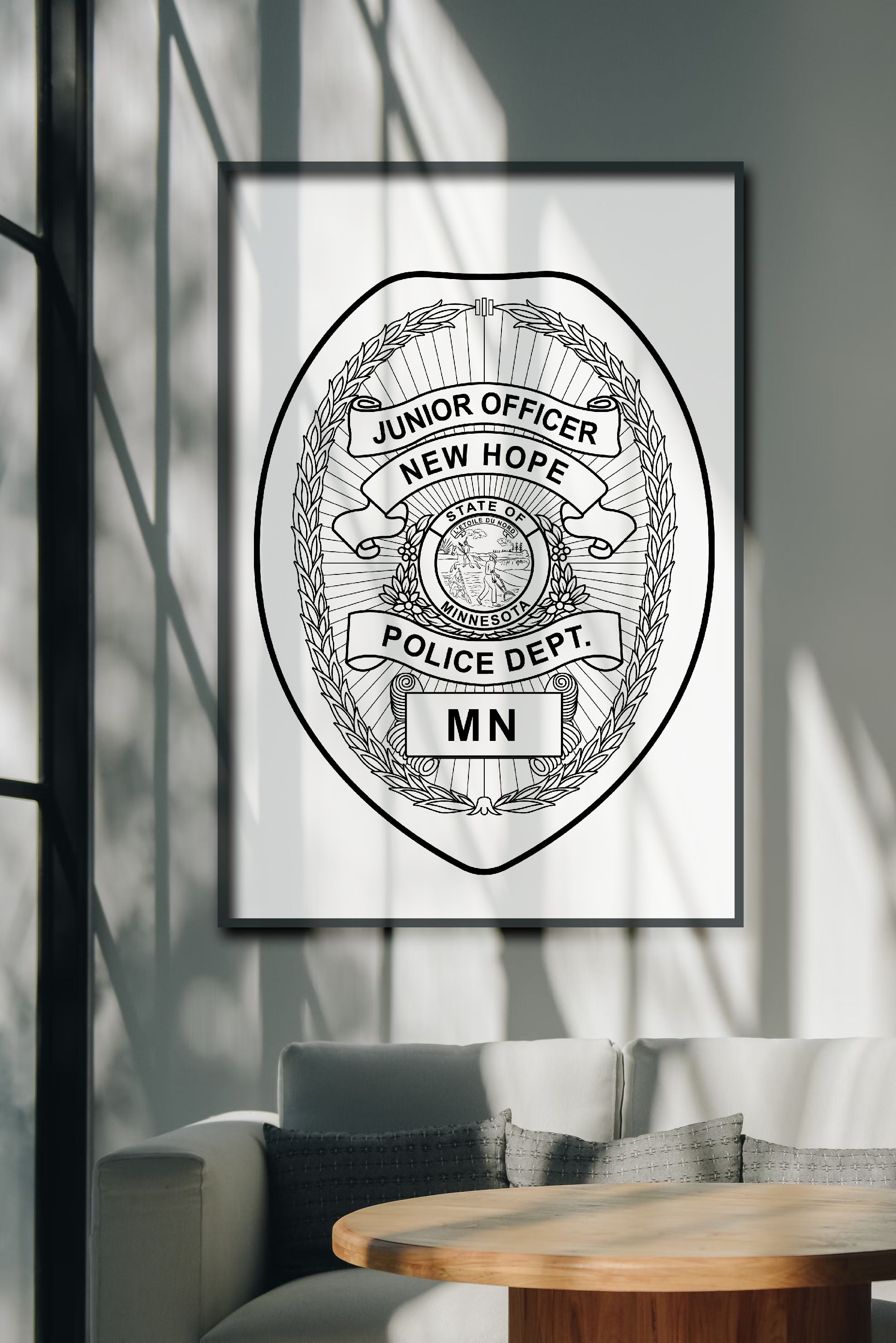  Police Officer Badge wallmate design.
minnesota police badge svg.
 